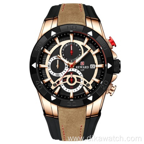 2021 REWARD 83013 Mens Watches Waterproof Top Brand Luxury Chronograph Sport Watch Quartz Men Wristwatch